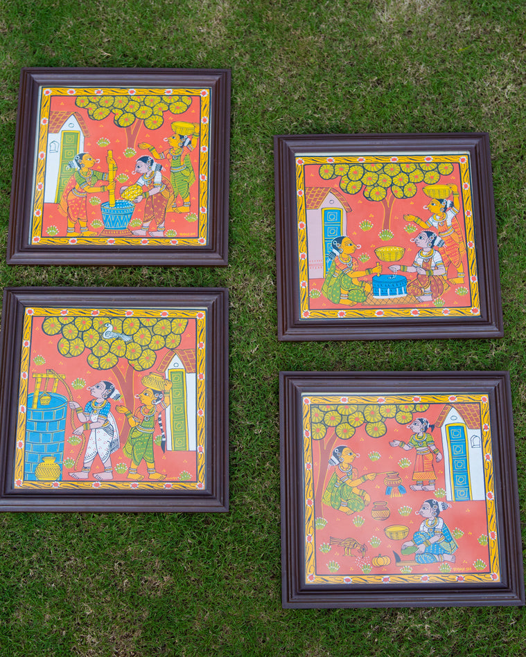 Vanitha Fabric Art in Wood