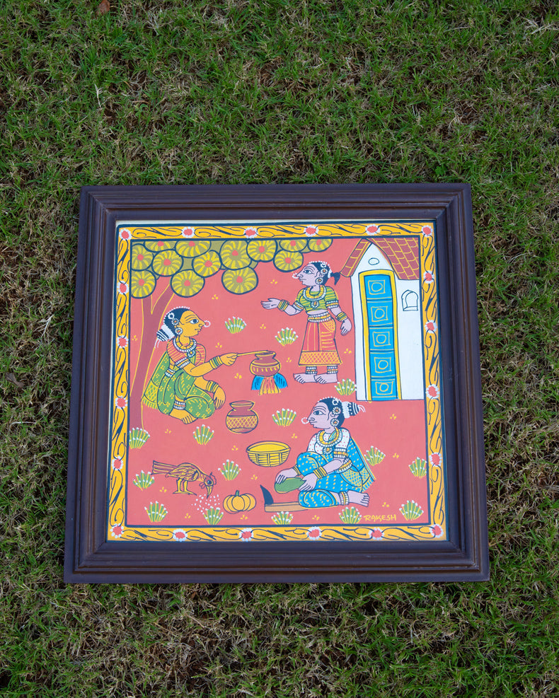 Vanitha Fabric Art in Wood